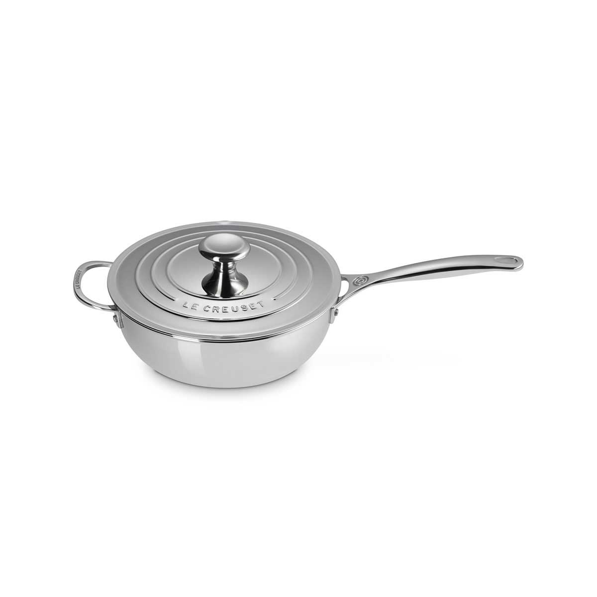 Le Creuset Signature Stainless Steel Non-Stick Chef's Pan Lid and Handle